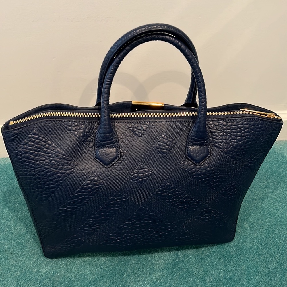 Brand New Burberry Blue Tote Bag - Picture 3 of 11